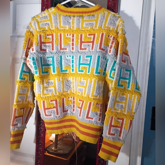 Colorful Geometric Patterned Sweater - Picture 2 of 2